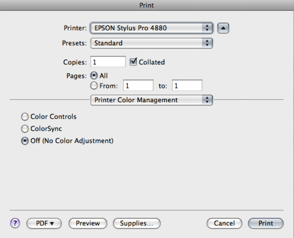 ICC Colour Profile for Epson ET-2710 Printer Ink